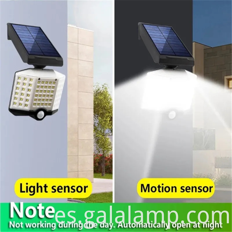 Lámpara de pared de inducción con cuerpo de ABS para iluminación solar